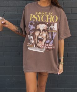 American Psycho Graphic T-Shirt, Retro Horror Movie Bootleg Shirt