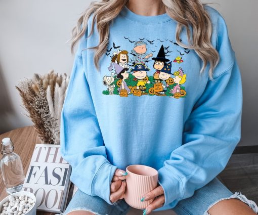 Cute Halloween Cartoon Characters Trick or Treat Sweatshirt