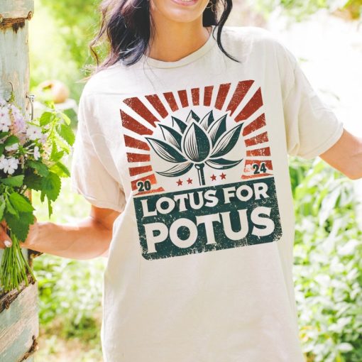 Kamala Harris Shirt, Namaste Lotus Shirt, Lotus For POTUS