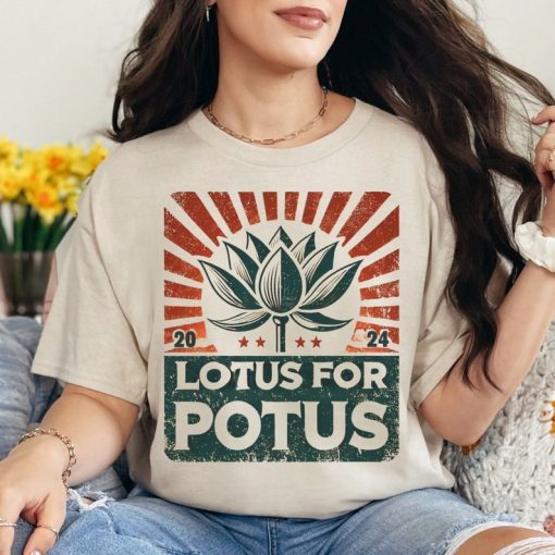 Kamala Harris Shirt, Namaste Lotus Shirt, Lotus For POTUS