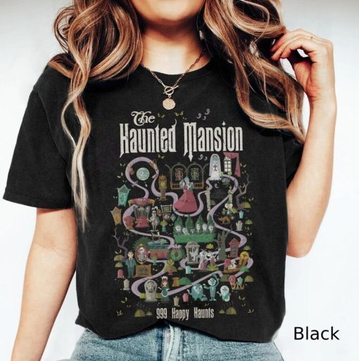 Vintage Haunted Mansion Shirt, The Haunted Mansion Map Shirt