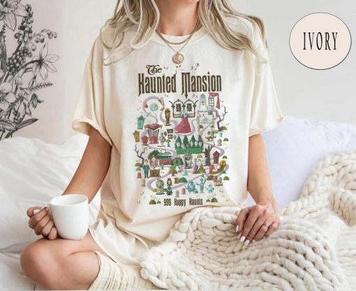 Vintage Haunted Mansion Shirt, The Haunted Mansion Map Shirt