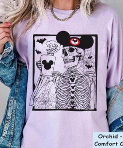 Vintage Skeleton Mickey Ears Shirt, Disney Skeleton Shirt