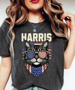 Harris Patriotic Cat Tee, Childless Cat Lady T-Shirt, Voting Shirt