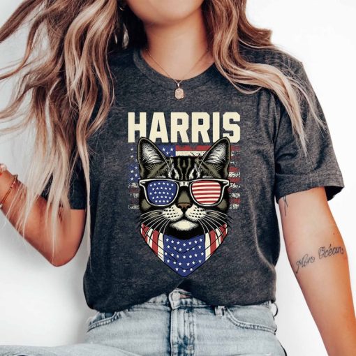 Harris Patriotic Cat Tee, Childless Cat Lady T-Shirt, Voting Shirt