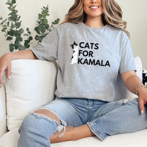 Cats for Kamala Progressive 2024 Election Shirt; Pro Harris 2024