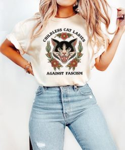 Childless Cat Ladies Against Fascism Shirt, Kamala Harris Shirt