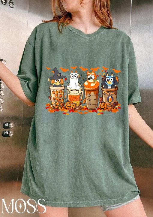 Bluey Halloween Comfort colors shirt, Kids Spooky Season T-shirt