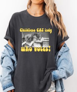 Childless CAT LADY Comfort Colors Shirt, Harris 2024 Shirt