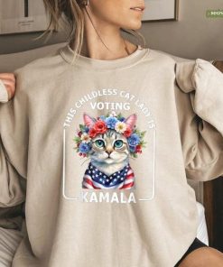 Childless Cat Lady Kamala Sweatshirt, Ladies Voting Kamala Sweatshirt