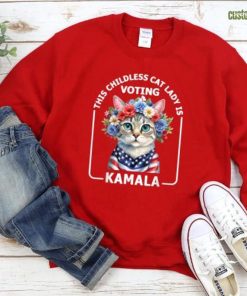 Childless Cat Lady Kamala Sweatshirt, Ladies Voting Kamala Sweatshirt