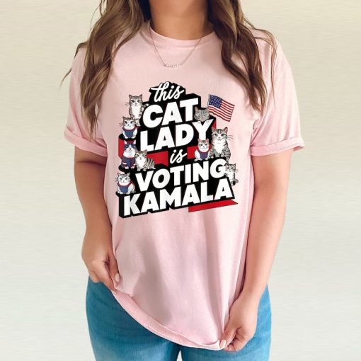 Cat Lady Voting for Kamala Harris shirt, Kameowla Brat Shirts