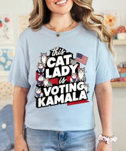 Cat Lady Voting for Kamala Harris shirt, Kameowla Brat Shirts