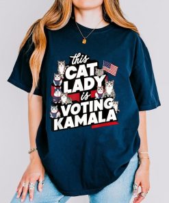 Cat Lady Voting for Kamala Harris shirt, Kameowla Brat Shirts