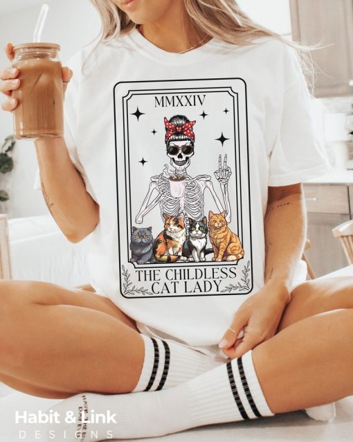 Childless Cat Lady Tarot Card Shirt