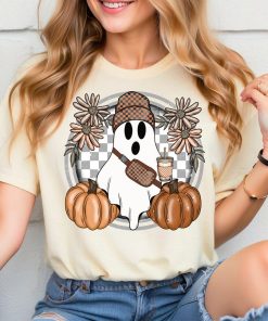 Cute Ghost Halloween Shirt, Pumpkin Spice Coffee Tee