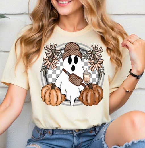 Cute Ghost Halloween Shirt, Pumpkin Spice Coffee Tee