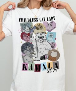 Childless Cat Lady For Kamala Era Tour shirt