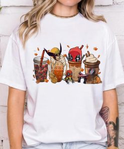 Deadpool And Wolverine Coffee Halloween Shirt Avengers Team Halloween