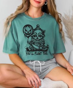 Comfort Colors You'll Float Too Horror Raccoon Halloween Shirt