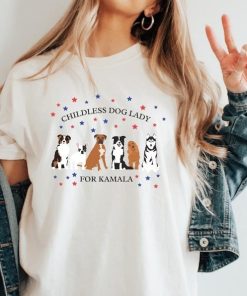 Childless Dog Lady for Kamala Tshirt, Childless Dog Lady for Harris