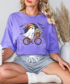 Comfort Colors® Cute Halloween Ghost Shirt, Halloween Women's Shirt