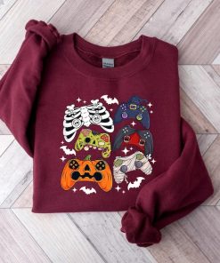 Retro Halloween Gaming Controller Sweatshirt