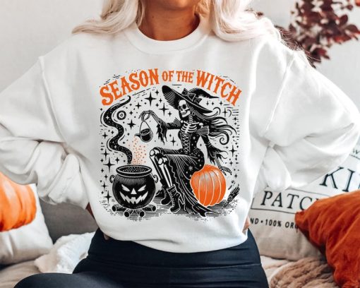 Season of the Witch Shirt, Funny Vintage Halloween Sweatshirt