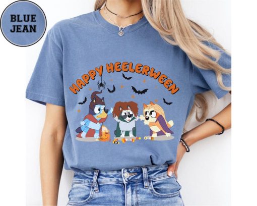 Comfort Colors Happy Heelerween Shirt, Bluey Halloween T-Shirt