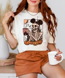 Comfort Colors® Halloween Disney Mickey Skeleton Coffee Shirt