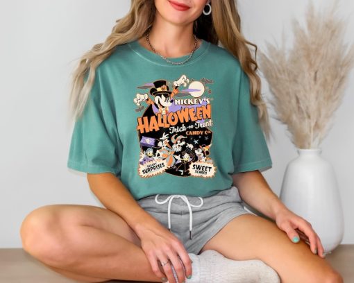 Comfort Colors Retro Disney Mickey Halloween Trick Or Treat Shirt