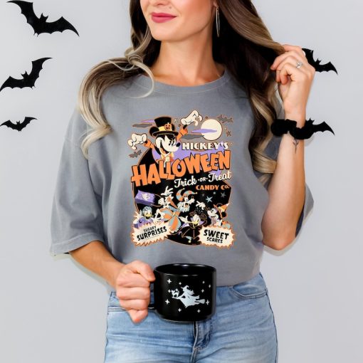 Comfort Colors Retro Disney Mickey Halloween Trick Or Treat Shirt