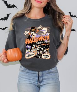 Comfort Colors Retro Disney Mickey Halloween Trick Or Treat Shirt