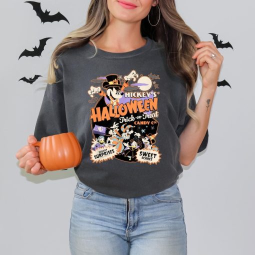 Comfort Colors Retro Disney Mickey Halloween Trick Or Treat Shirt