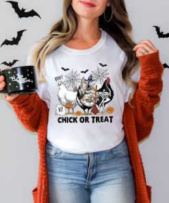 Comfort Colors Chick or Treat Shirt, Funny Halloween Chicken Shirt