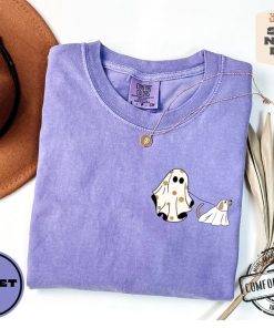 Halloween Ghost Comfort Colors®, Сute Ghost Dog Shirt