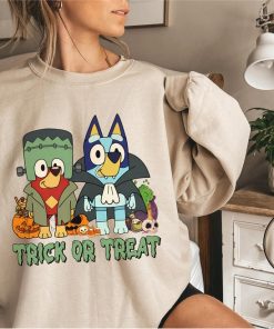 Trick or Treat Bluey Shirt, Cute Halloween Dog T-Shirt