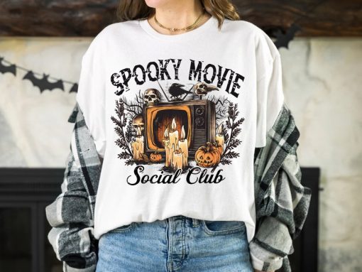 Spooky Movie Social Club Shirt, Retro Halloween Shirt