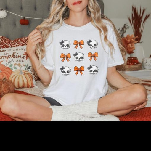 Skull and Bows tee cute halloween t-shirt