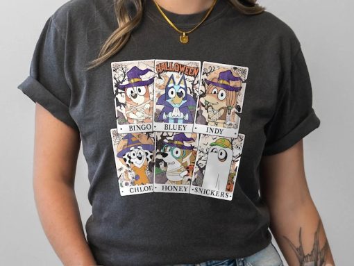 The Nightmare Before Bluey Vintage Halloween T- Shirt