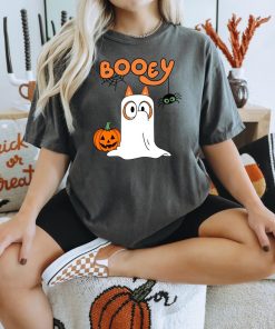 Booey Bluey Comfort Colors Halloween Shirt in Pepper and Ivory