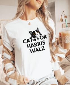 Cats for Harris Walz Progressive 2024 Election Shirt; Pro Harris 2024