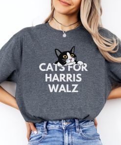 Cats for Harris Walz Progressive 2024 Election Shirt; Pro Harris 2024