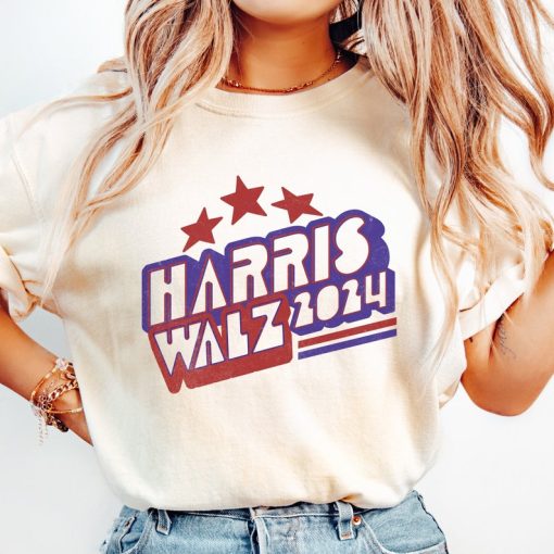 Harris Walz Shirt Retro Vibe Kamala Harris Election 2024 Shirts Kamala