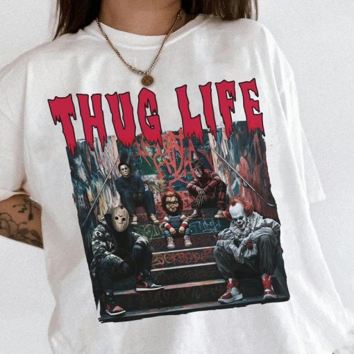 Thug Life Halloween Shirt, Horror Characters Shirt