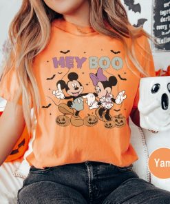 Colors Comfort Hey Boo Mickey And Minnie Shirt