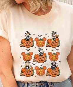 Vintage Disney Princess Pumpkin Halloween Matching Shirt