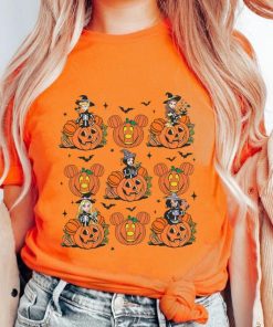 Vintage Disney Princess Pumpkin Halloween Matching Shirt