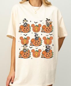 Vintage Disney Princess Pumpkin Halloween Matching Shirt