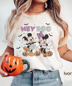 Colors Comfort Hey Boo Mickey And Minnie Shirt